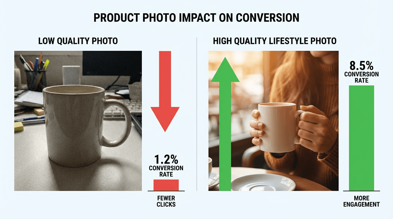 Optimiza tu tasa de conversion con mejores fotos de producto